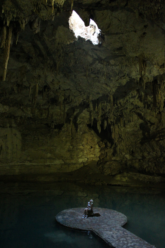 One of the cenotes we came across by chance.